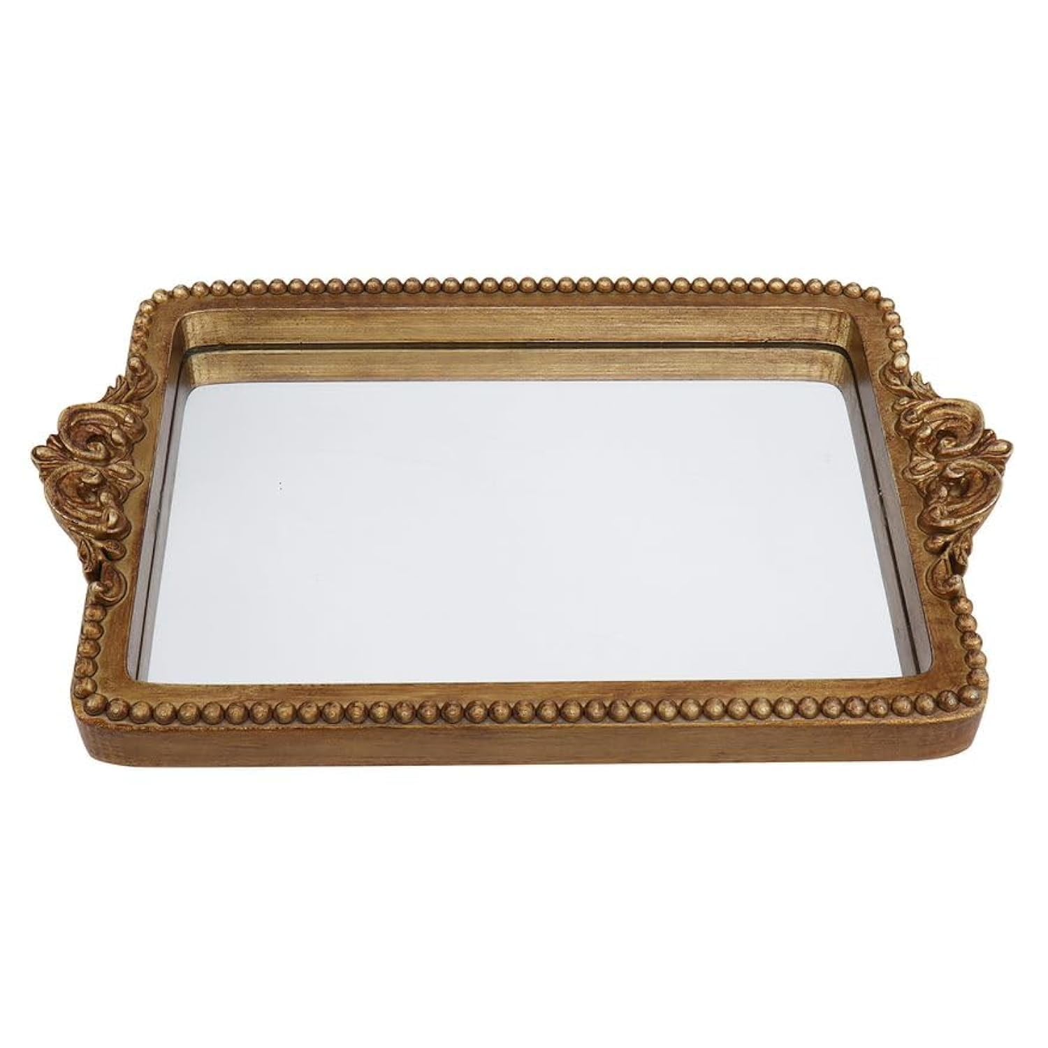 Amazon.com: Hanna Roberts Vintage Gold Tray with Mirror Glass Base